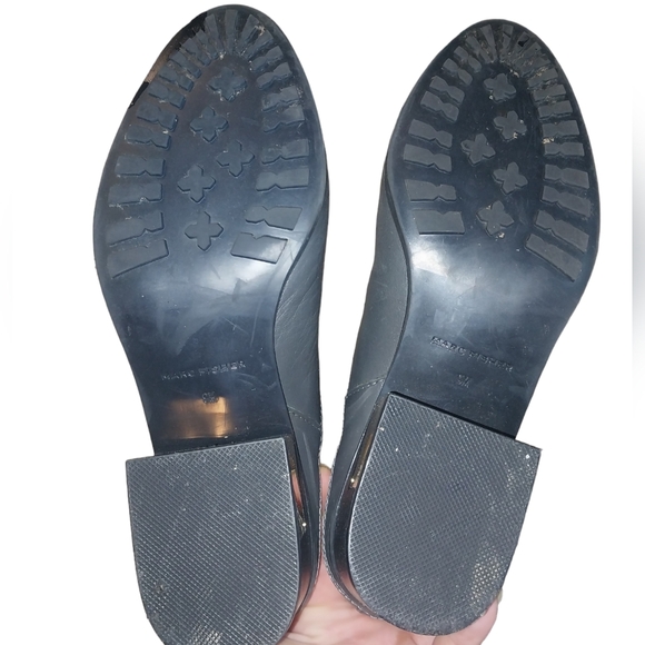 Marc Fisher Samona black leather ankle zip bootie  size 9 - Picture 5 of 7